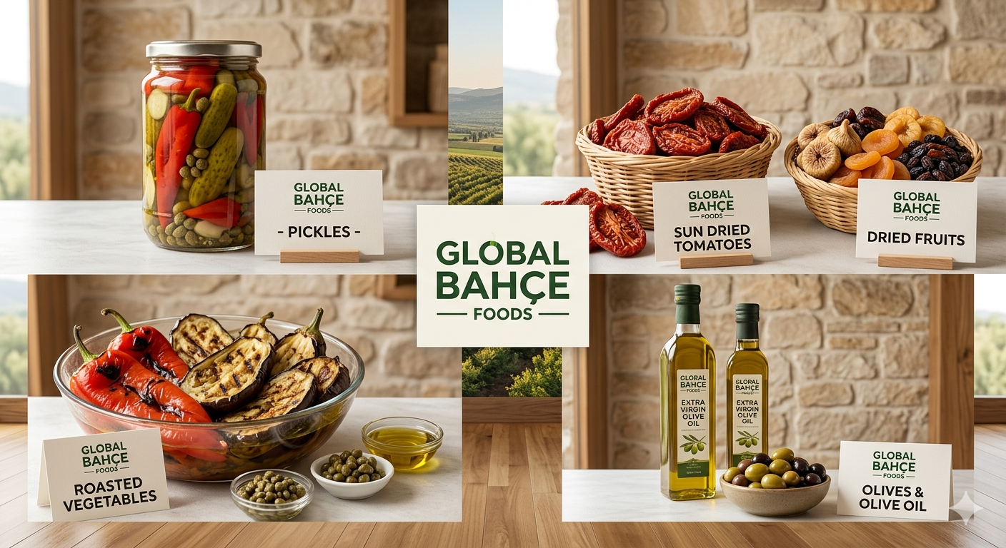 Global Bahçe Foods Product Collage Catalog